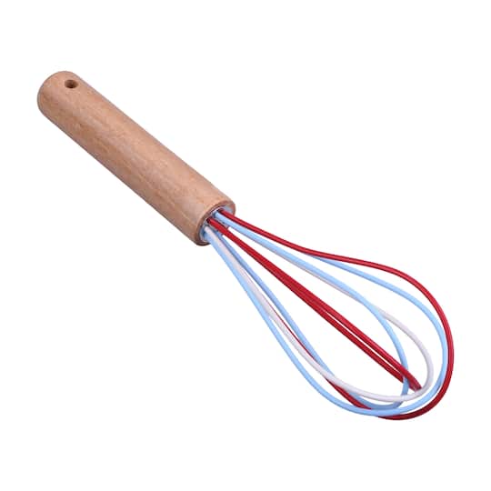 Mini Red, White & Blue Silicone Whisk by Makery™
